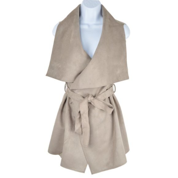 NWT HYFVE Faux Suede Belted Vest Sizes: S, L - Picture 2 of 7